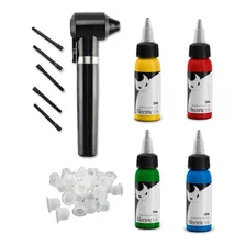 Set 4 Tintas Tatuagem Electric Ink 30ml + Mixer Tattoo