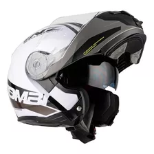 Capacete De Moto Escamoteável Nzi Combi 2 Shock Preto/branco Tamanho Do Capacete 61/62 (xl)