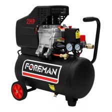 Compresor De Aire Eléctrico Portátil Foreman Fo25l 25l 2hp 110v Negro