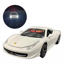 Miniatura Ferrari 458 Italia Coleção Abre Capô Porta Som Luz