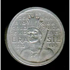 Moeda Brasil 100 Réis 1932 Vincentina - Índio - V135 - L.89