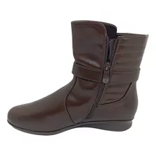 Bota Feminina Cano Baixo Mooncity Com Fivela 