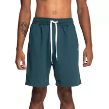 Bermuda De Moletom Lrg 47 Sweatshorts Verde Com Amarração