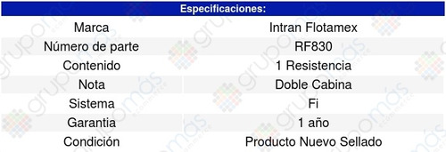 Resistencia Ford Ranger Xlt 3.0l V6 1997 Intran Foto 3