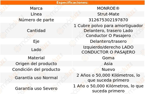 (1) Cubre Polvo Amortiguador Izq/der Del/tra Tracer 91/99 Foto 3