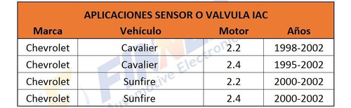 Vlvula Iac Chevrolet Cavalier 2.2 2.4 Sunfire 2.2 2.4 Foto 5