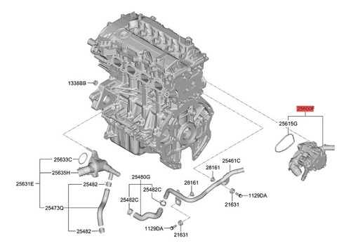 Carcasa De Termostato De Coche 25600-2j100 Para Mistra Maste Foto 4