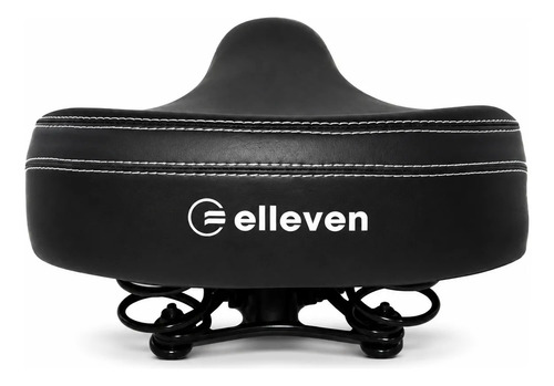 Banco Selim Elleven 2 Molas Preto Para Bicicleta Passeio Preto 25 Cm 10 Cm