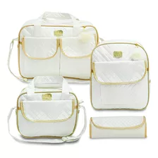 Kit Bolsa Saída Maternidade Bebê Luxo Mala Mochila 4 Peças