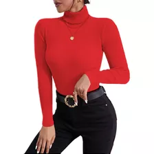 Blusa Jersey De Cuello Tortuga Tejido Rayas Para Dama 