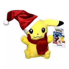 Boneco Pelúcia Personagem Pikachu De Natal Pokémon Original