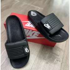 Chinelo Nike Slide Velcro Sandália Offcourt Ajustável Preto