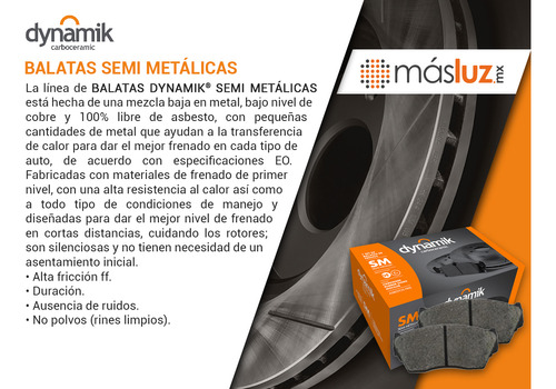 Kit Balatas Semimetalicas Del + Tras Fusion V6 3.0l 06/09 Foto 6