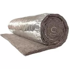 Manta Aluminizada Lã De Rocha Esp. 5cm - Rolo Com 9,60m2