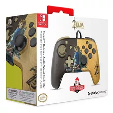 Control Alambrico Zelda Face Off Deluxe Nintendo Switch Color Dorado