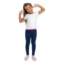 Calça Legging Básica Infantil Menina Azul Brandili