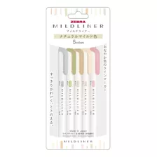 Set Destacadores Zebra Mildliner Natural Doble Punta Japonés