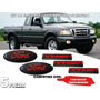 Kit De Emblemas Ford Ranger Varios Modelos Rojo/negro 23/18 