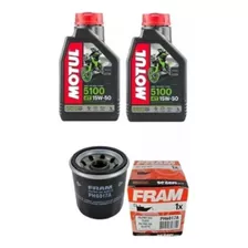 2 Óleos 5100 15w50 Motul + Filtro Óleo Cb 500 Ph6017a