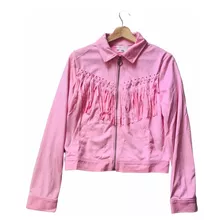 Campera Rosa Barbie Gamuza