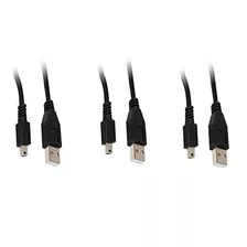 3 Pack Usb 2.0 A Male To Mini B Male 15 Feet Black Cne4657