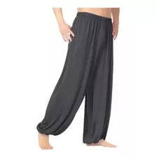 Pantalones Harem De Yoga Color Sólido Informal Hombre Moño