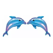 Ziyan Delightful Dolphin Microfoil Globo, 38 Pulgadas, Azul,