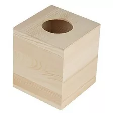 Juvale Caja De Pañuelos De Madera, Sin Acabado, Para Servil