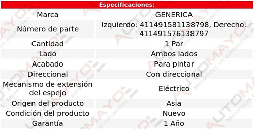 2 Espejos Elect P/pintar C/direcc Swift Suzuki 12-16 Foto 2