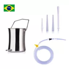 Kit Enema Café Balde Aço Inoxidável - Pronta -