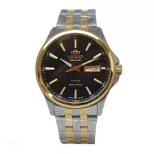 Relógio Pulso Automatico Orient Original Prata Dourado Misto