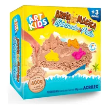 Brinquedo Kit Areia Mágica Brincando Na Praia 400g Art Kids