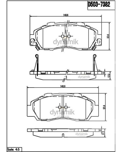 Balatas Bajos Metales Del Acura Vigor L4 1.8l 92/94 Dynamik Foto 2