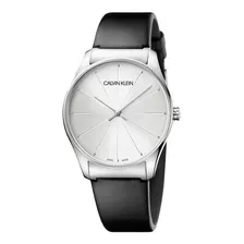 Reloj Clásico De Cuero Negro Calvin Klein Para Hombre K4d211c6