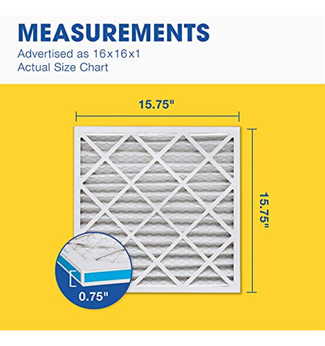 Filtro De Aire Plisado Aerostar 16x16x1 Merv 11, Horno Ac [u Foto 2