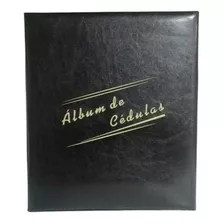 Álbum Acolchoado Grande Preto Para 60 Cédulas Pinos