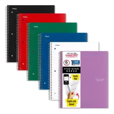 Five Star ® 6 Cuadernos 100 Hojas Desprendibles Para Carpeta