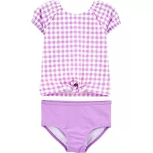 Conjunto Roupa Banho Menina Manga Curta Carters Uv Piscinas