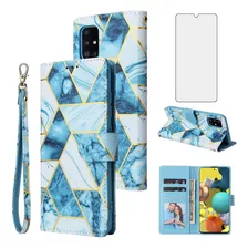 Funda Tipo Billetera Para Samsung Galaxy A31 Azul