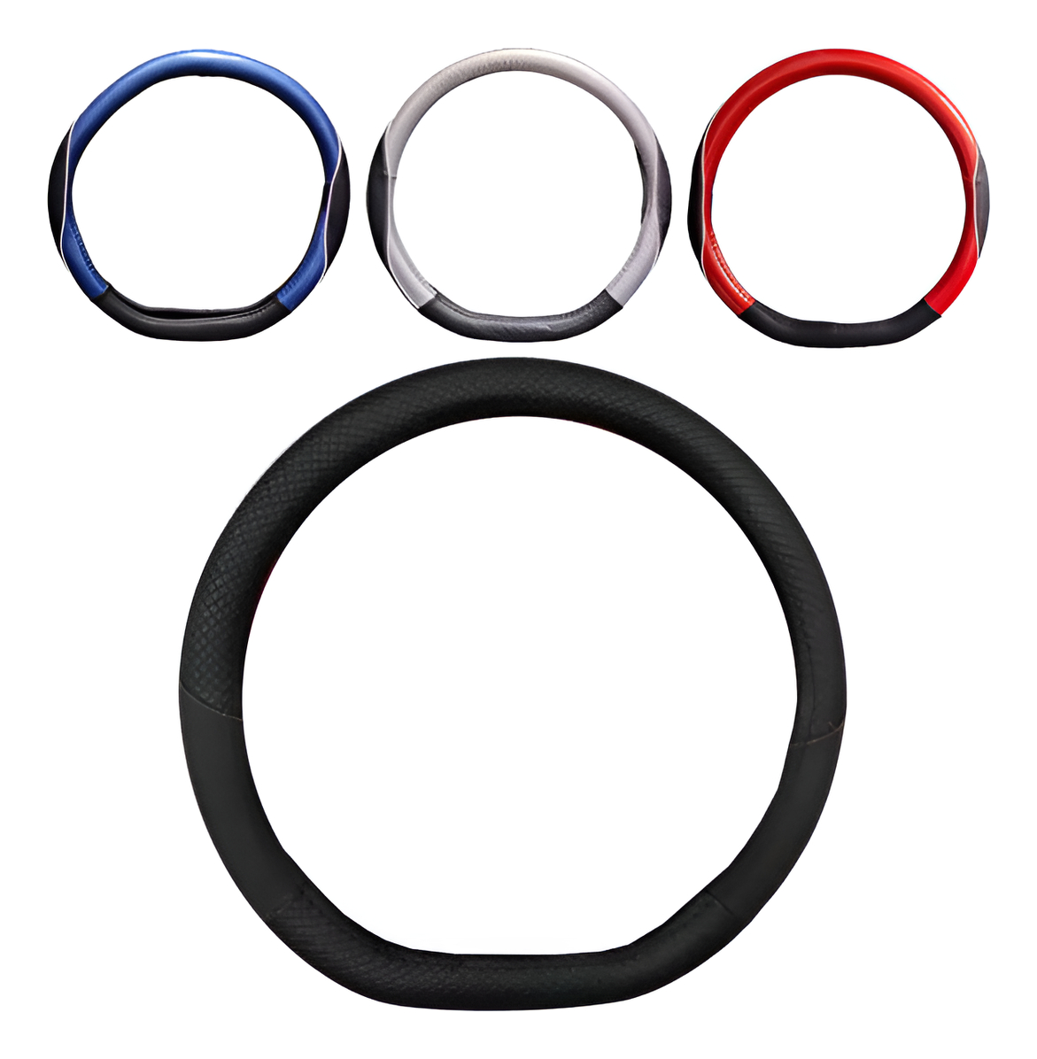 Cubre Volante Base Plana 38cm Eco Cuero Universal  Colores