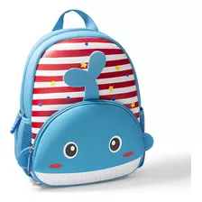 Mochila Infantil Bebe Creche Escolar Animais Baleia Azul