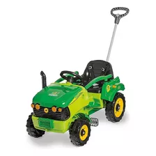 Carrinho Infantil 2 Em 1 Calesita Trator Tracamp Ref.1045 Cor Verde