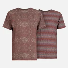 Polera Hombre Bi-curioso Print Burdeo Haka Honu