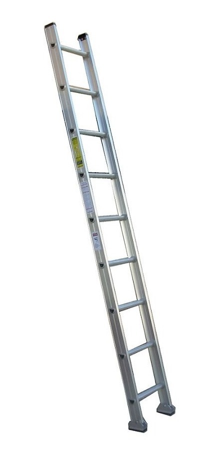 Escalera Aluminio Reforzada 1 Hoja Simple 8 Escalones 2,40m