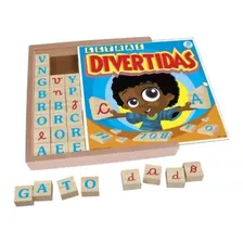 Brinquedo Pedagógico Letras Divertidas Em Madeira - Simque 