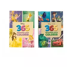 Kit De 2 Livros Para Colorir Princesas Disney E Disney Pixar