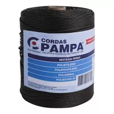 Varal Corda Nylon Pampa Preto Rolo Com 400m