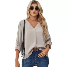 Blusa Moda Casual Suelto Elegante 3/4manga Para Mujer