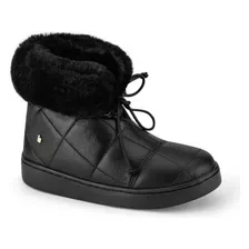 Bota Infantil Menina Bibi Urban Boots Preto Com Pelo 42209