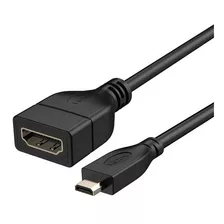 Adaptador Convertidor Micro Hdmi A Hdmi Hembra Cable Certify